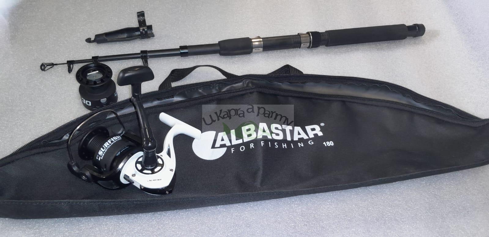 Sada teleskopický prut Albastar 180 cm + naviják Surfish 30