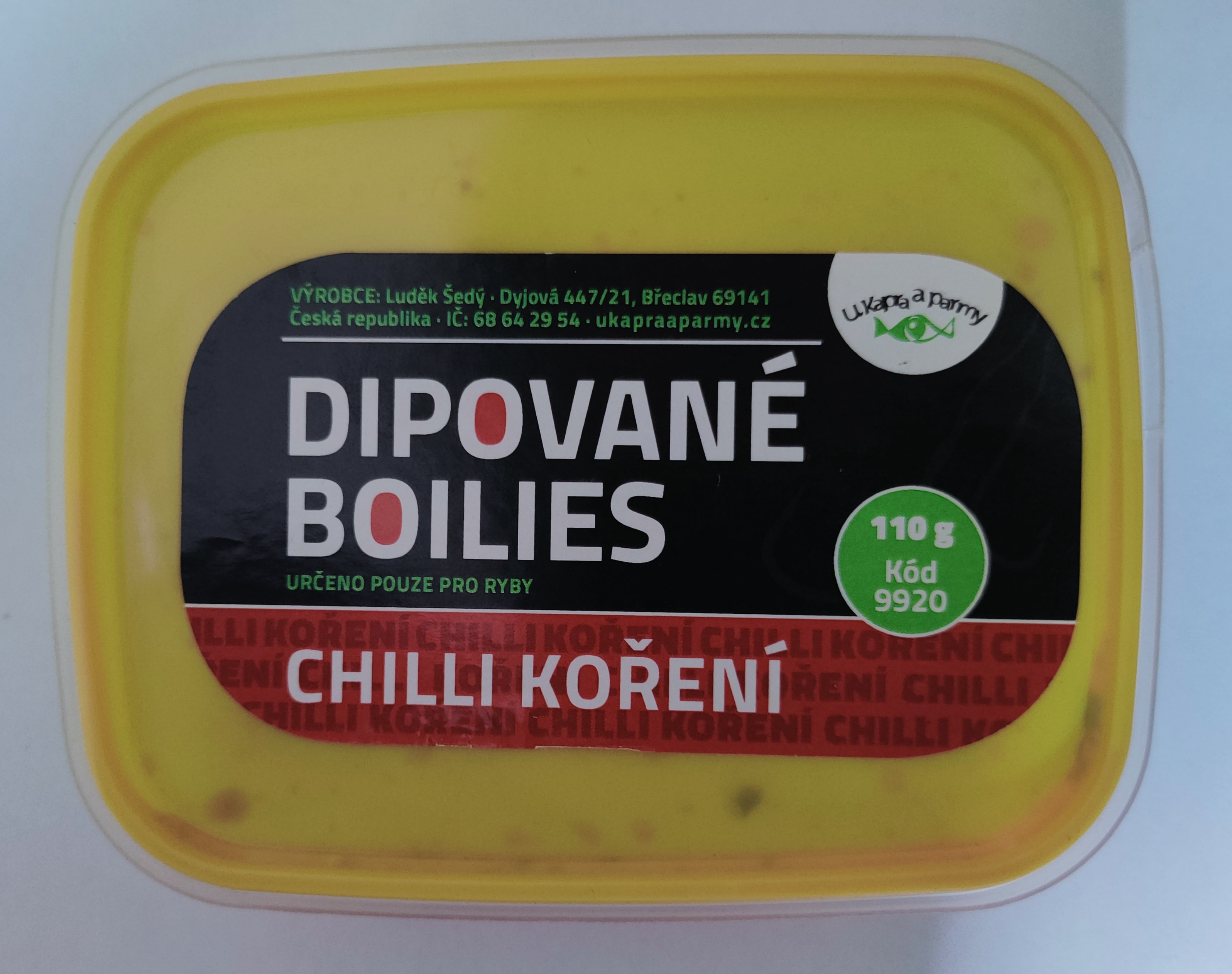 Dipované boilies - chlli koření 110g