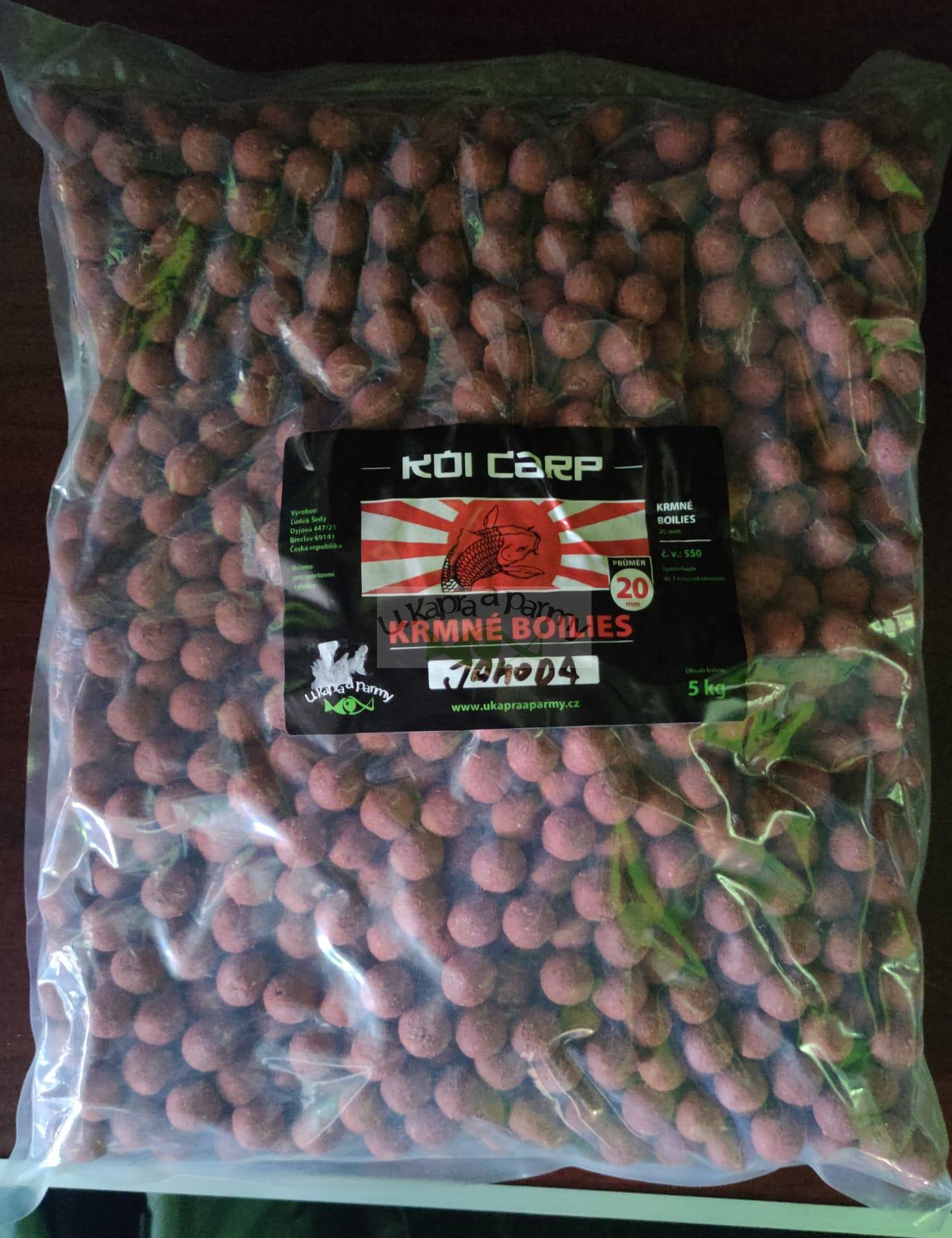 Krmné boilies KOI CARP 5kg 20 mm JAHODA