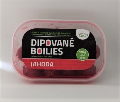 Dipované boilies - jahoda 110g